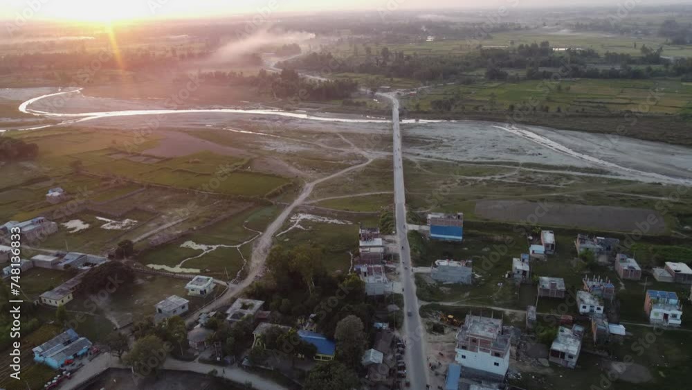 A Local Village In Mahottari District Nepal. Beautiful Village in Nepal