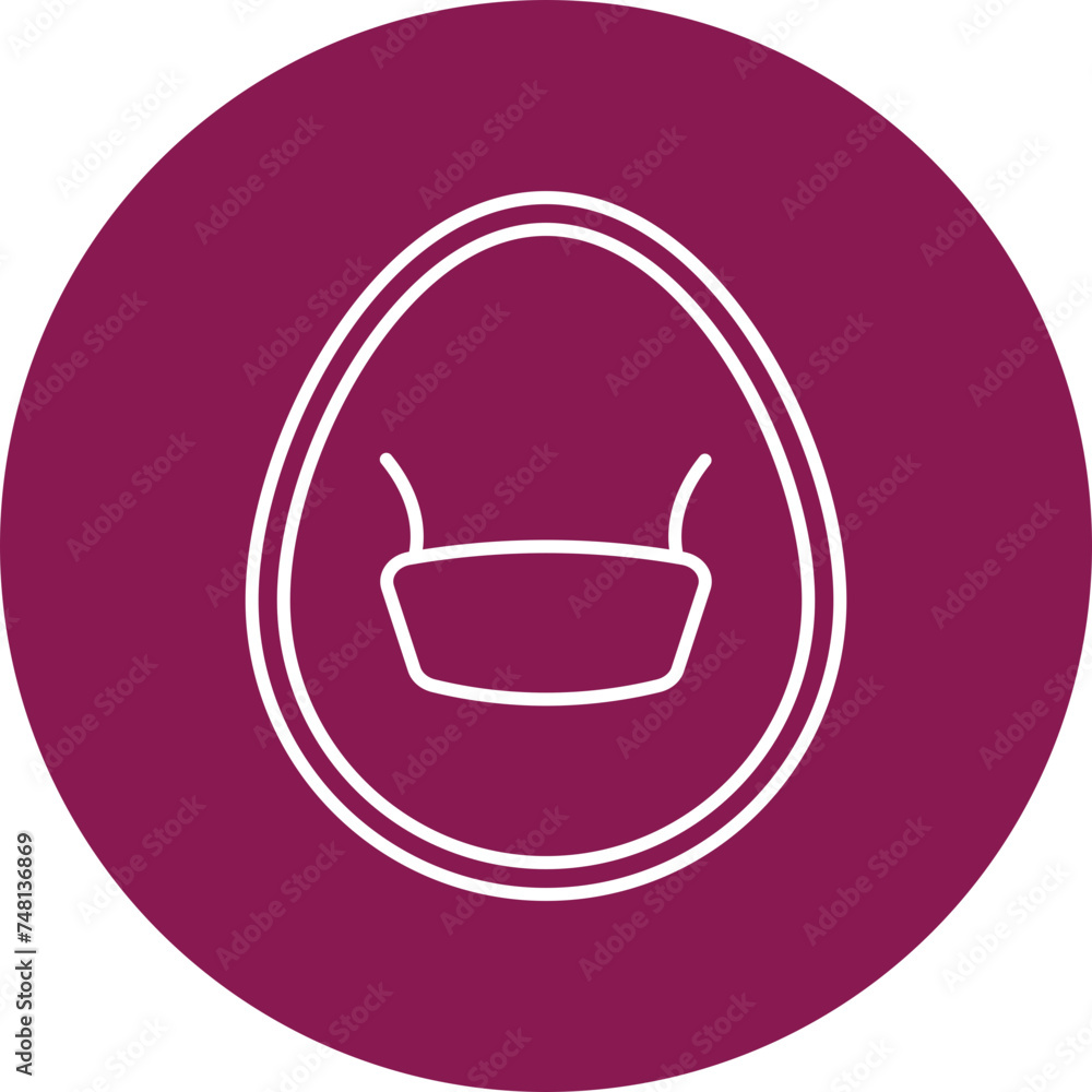Bean Bag Line Circle Icon Design Bean Bag Line Circle Icon Design