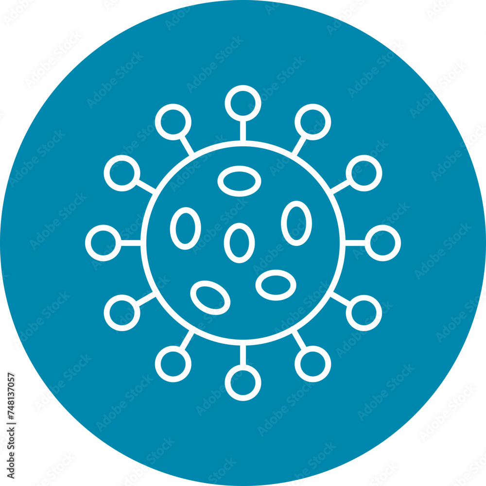 Virus Line Circle Icon Design Virus Line Circle Icon Design