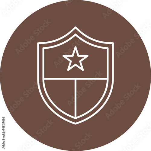 Protected Line Circle Icon Design