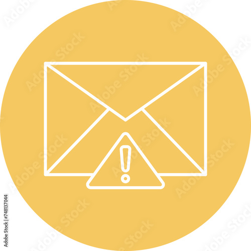 Spam Line Circle Icon Design