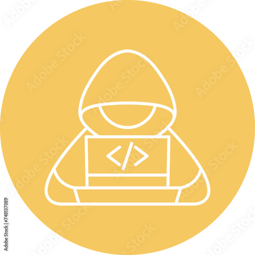 Code Line Circle Icon Design