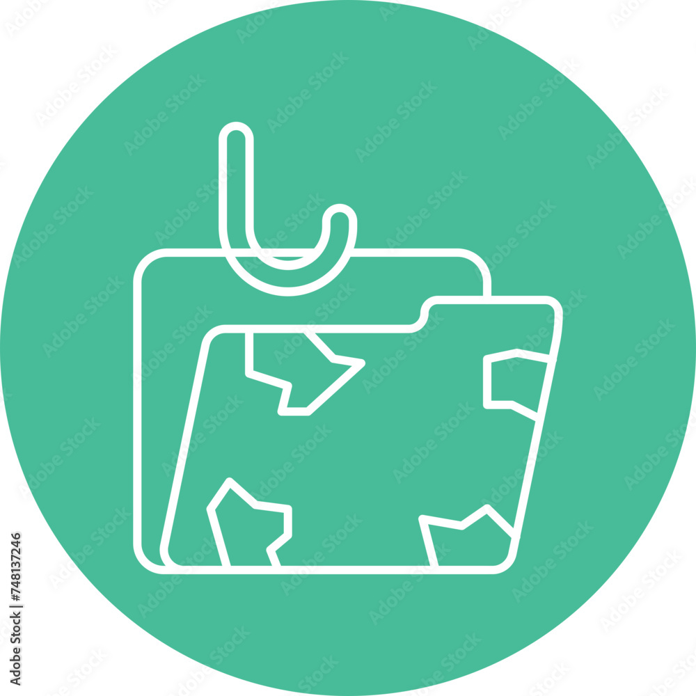 Fishing Line Circle Icon Design Fishing Line Circle Icon Design