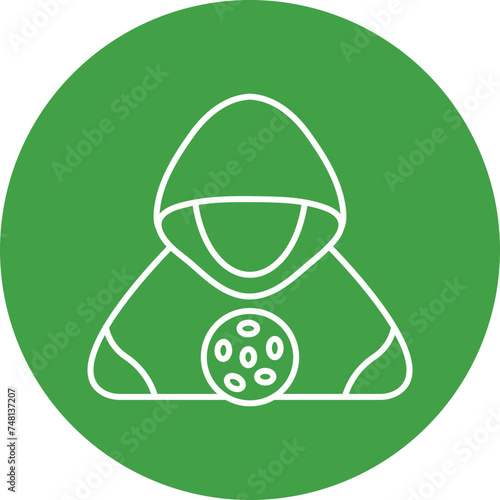 Infected Line Circle Icon Design