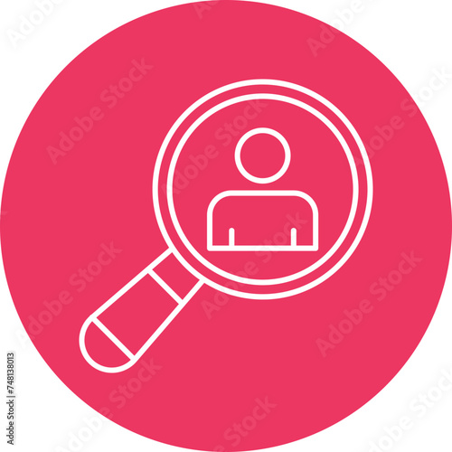 Demographic Line Circle Icon Design