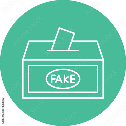 Fake Line Circle Icon Design