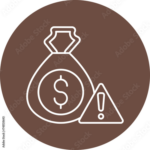 Bribe Line Circle Icon Design