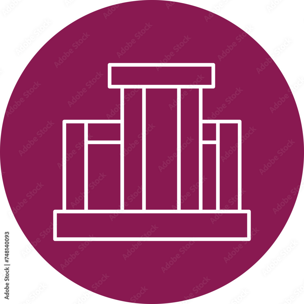 Stonehenge Line Circle Icon Design Stonehenge Line Circle Icon Design