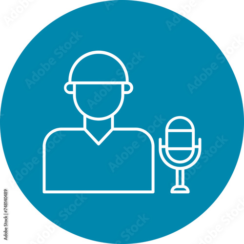 Moderator Line Circle Icon Design