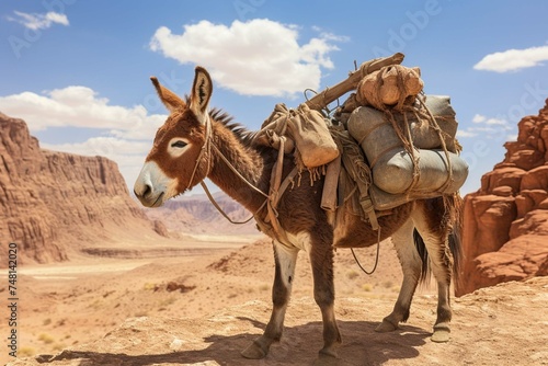 donkey in the desert © Rizwan