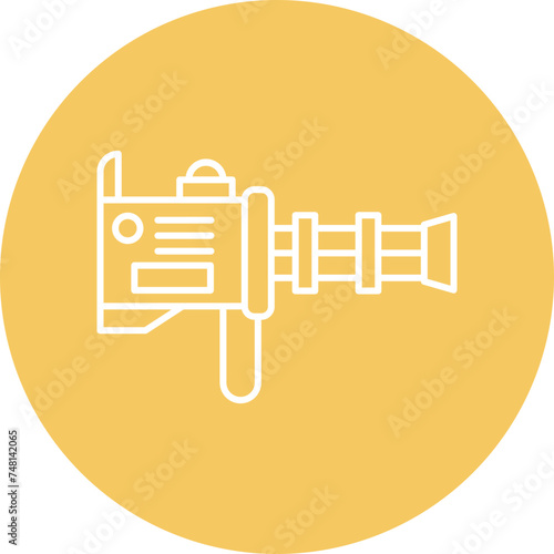Turret Line Circle Icon Design