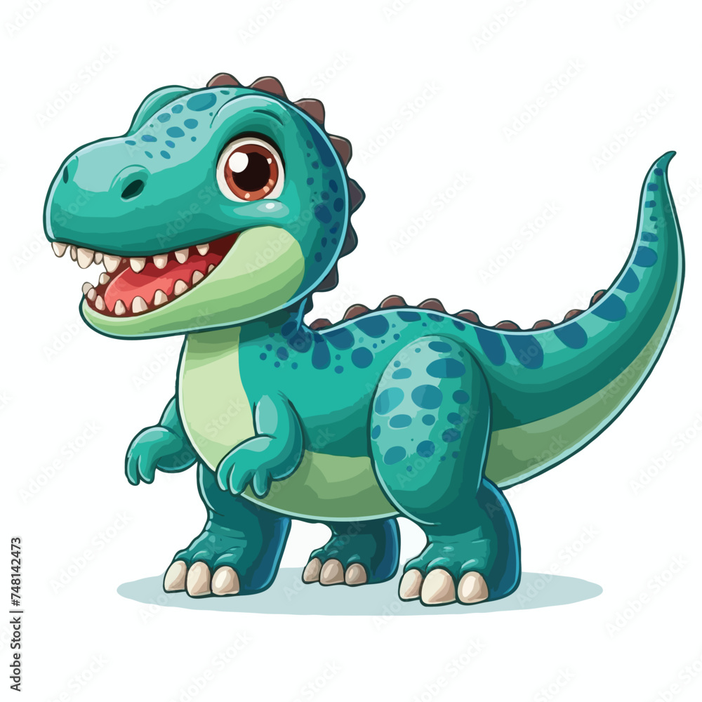 Fototapeta premium Dinosaur vactor on white background.