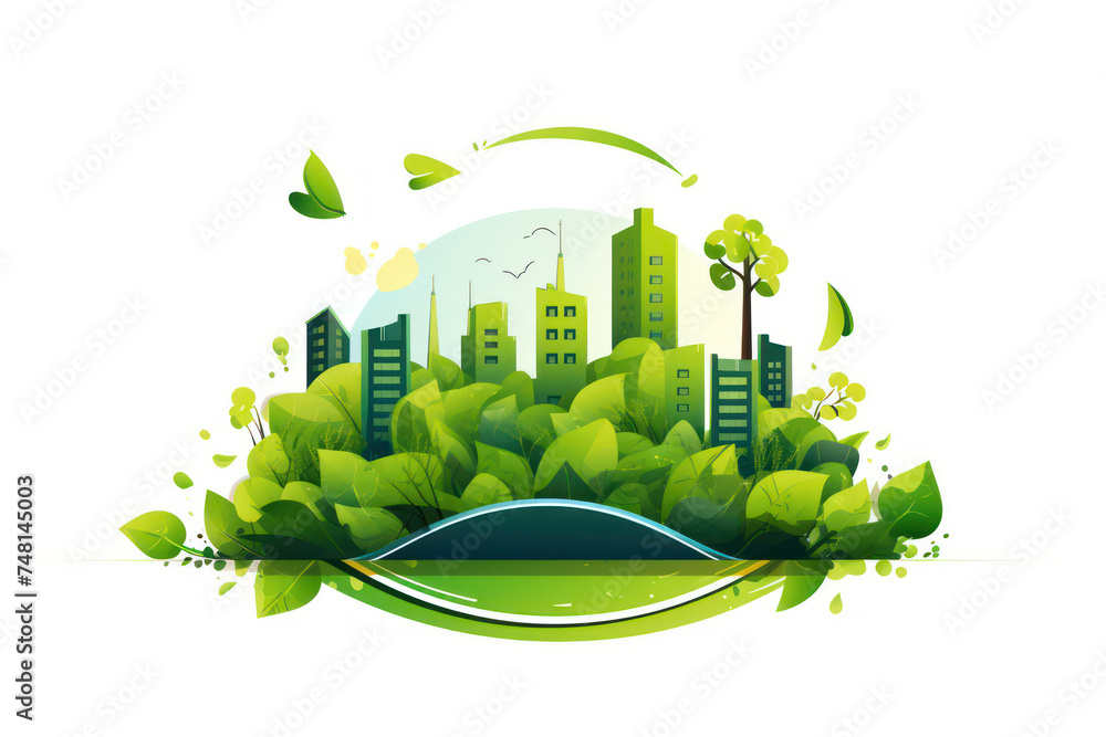 Green Ecological City: Saving Nature's Power in an Abstract Eco-Friendly Building