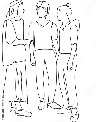 women  communicate friends