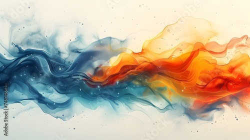 Vibrant 3D Wallpaper with Colorful Liquid Splash photo