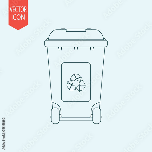 Waste segregation design vector flat isolated illustration
