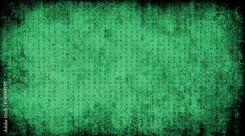 Binary code green rough background