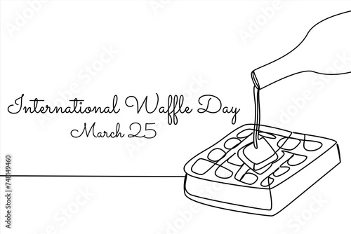 line art of International Waffle Day good for International Waffle Day celebrate. line art. illustration.