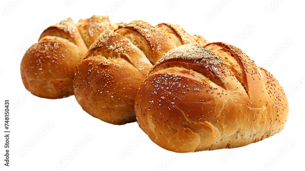 loaves of bread isolated on transparent background