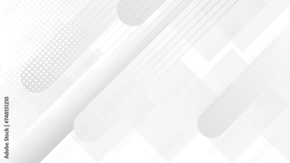 Modern geometric gray and white mosaic banner vector Modern geometric gray and white mosaic banner vector