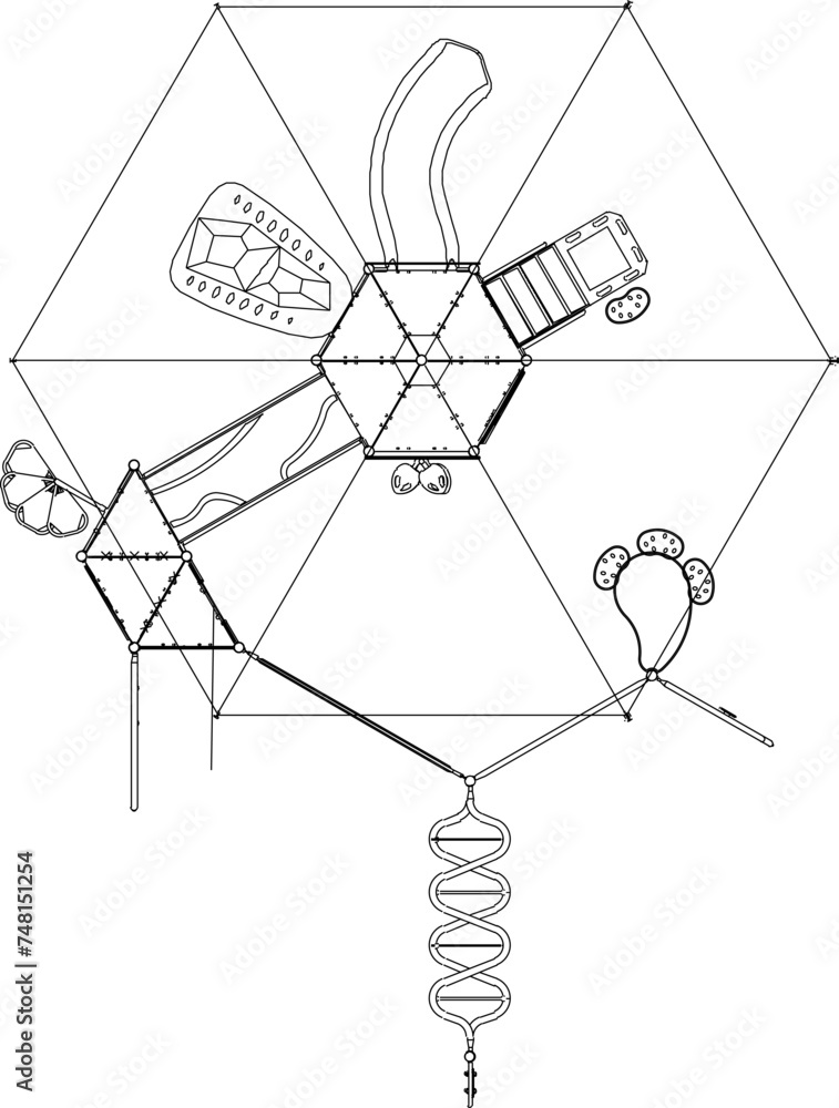 Vector sketch illustration of children's playground design for playing in the field seen from above Vector sketch illustration of children's playground design for playing in the field seen from above