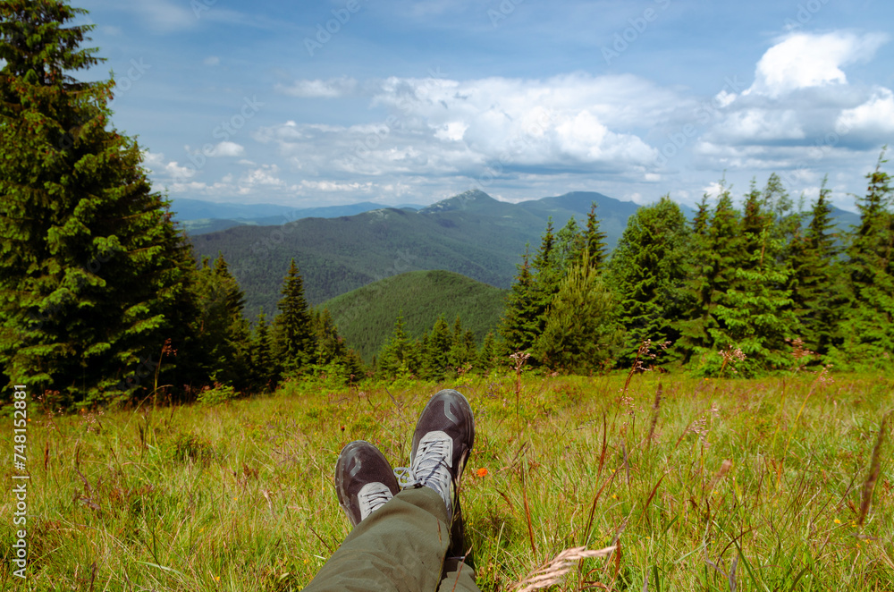 Tourism.. Solo hikes in the mountains. Active Leisure Tourism.. Solo hikes in the mountains. Active Leisure