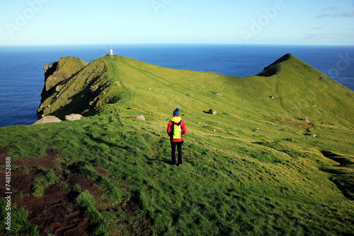 The beautiful scenery of the Faroe islands photo
