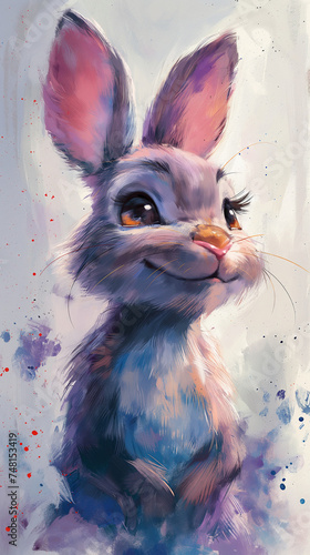 Kook le lapin mauve - Animal totem 
