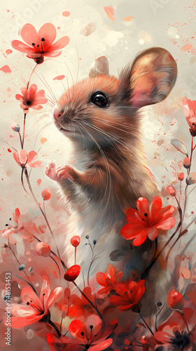 Jin la souris rose - Animal totem 