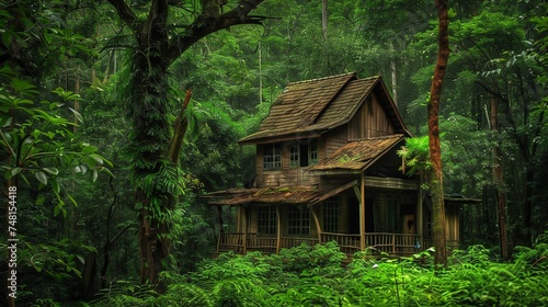 An abandoned house in the jungle © frimufilms