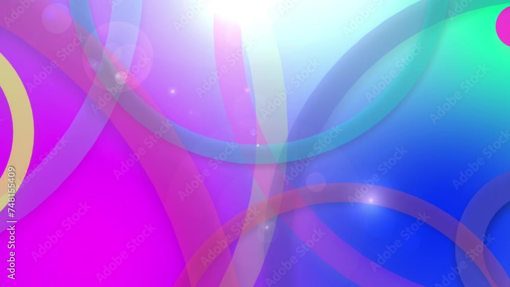 a colorful background with circles and lines on it