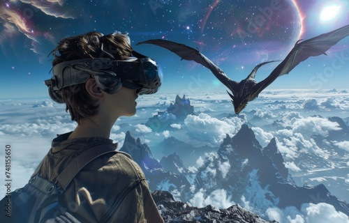 Augmented reality game where players ride dragons through comet lit skies blending fantasy with immersive tech © Shutter2U