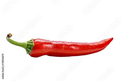 Obraz na płótnie Frische rote Chillischote, freigestellt vor transparentem Hintergrund, Generative AI w salonie