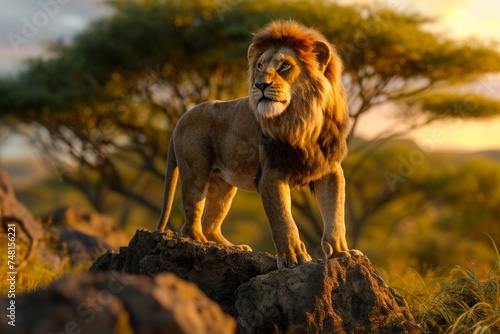 lion in the serengeti