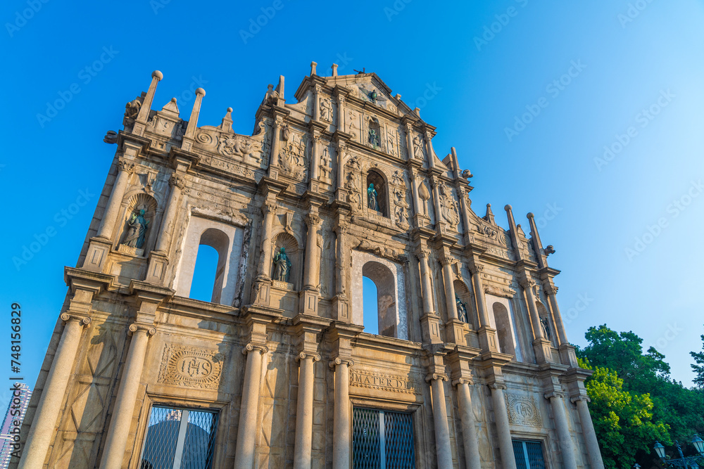 Ruins of St. Paul's. Popular tourist attraction in Macao, China