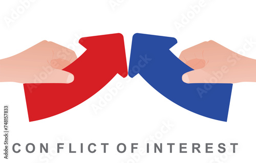 Conflict of  interest. vector illustration