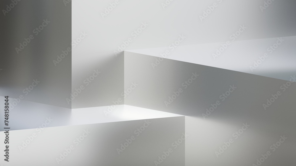 Silver background for product presentation with shadows and light. Empty podiums on silver color. Mockup. Silver background for product presentation with shadows and light. Empty podiums on silver color. Mockup.