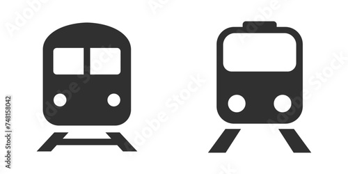 Train black icon vector illustration