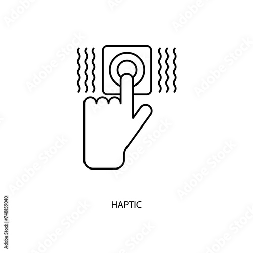 haptic concept line icon. Simple element illustration. haptic concept outline symbol design.