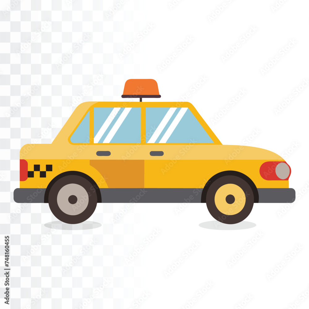 Taxi vector illustration on transparent background