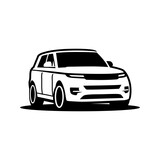 vector of car type suv on white background. use for logo or illustration
