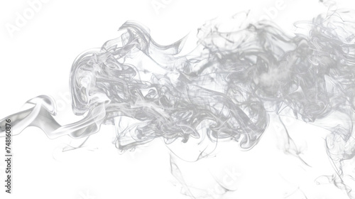 Swirling Smoke Drifts in an Ethereal Dance, Isolated on Transparent Background, Generative AI