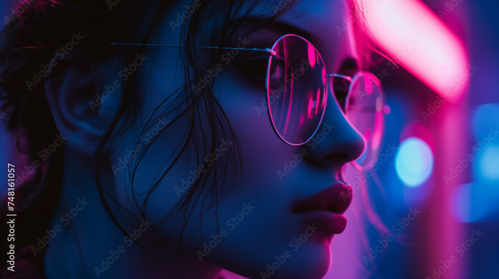 Future Noir Photo of a Woman's Face Future Noir Photo of a Woman's Face