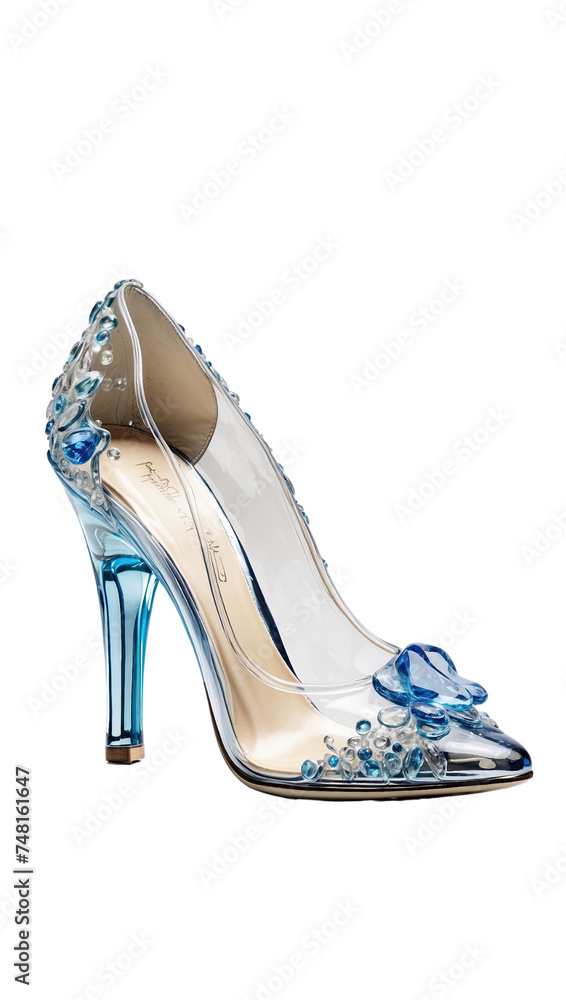 Naklejka premium cinderella glass shoes isolated on a transparent background