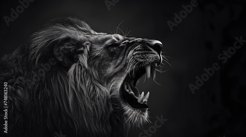 Black and white icons with animals, lion