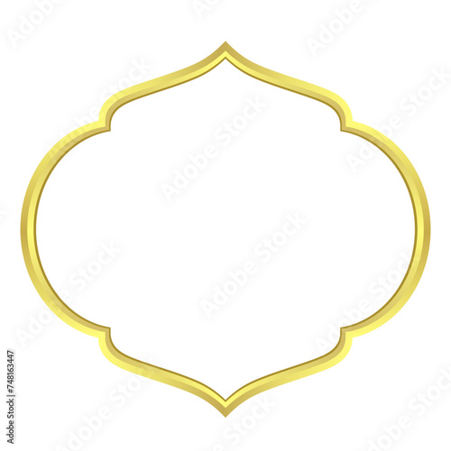 islamic ornament frame gold vector ramadan decoration