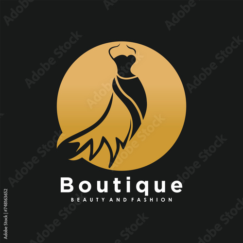 Boutique fashion logo design with premium concept