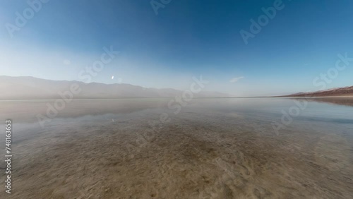 Timelapse of ancient Lake Manly reappearing due to Hurricane Hilary in Death Valley National Park, California photo