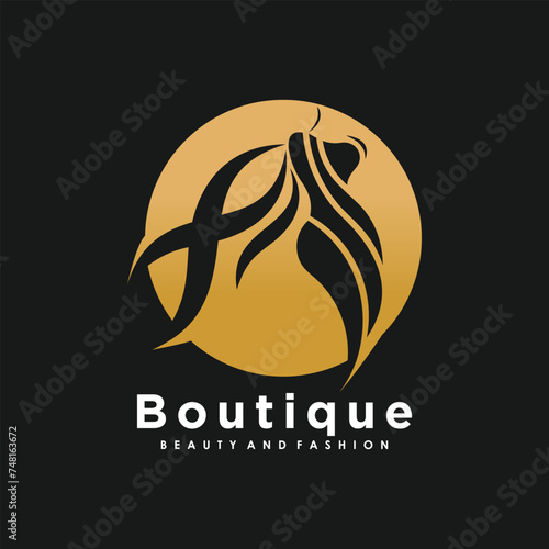 Boutique fashion logo design with premium concept
