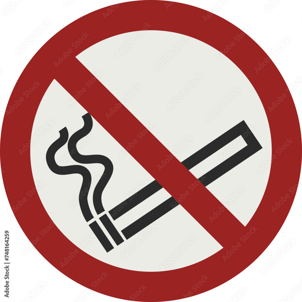 PROHIBITION SIGN PICTOGRAM, No smoking ISO 7010 – P002, SVG PROHIBITION SIGN PICTOGRAM, No smoking ISO 7010 – P002, SVG
